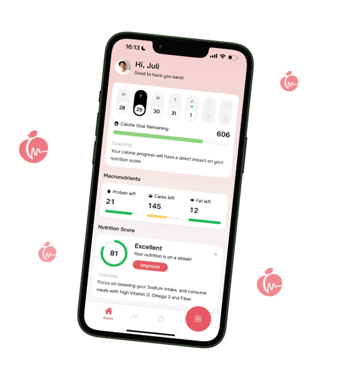 Cholify nutrition tracking app on a phone
